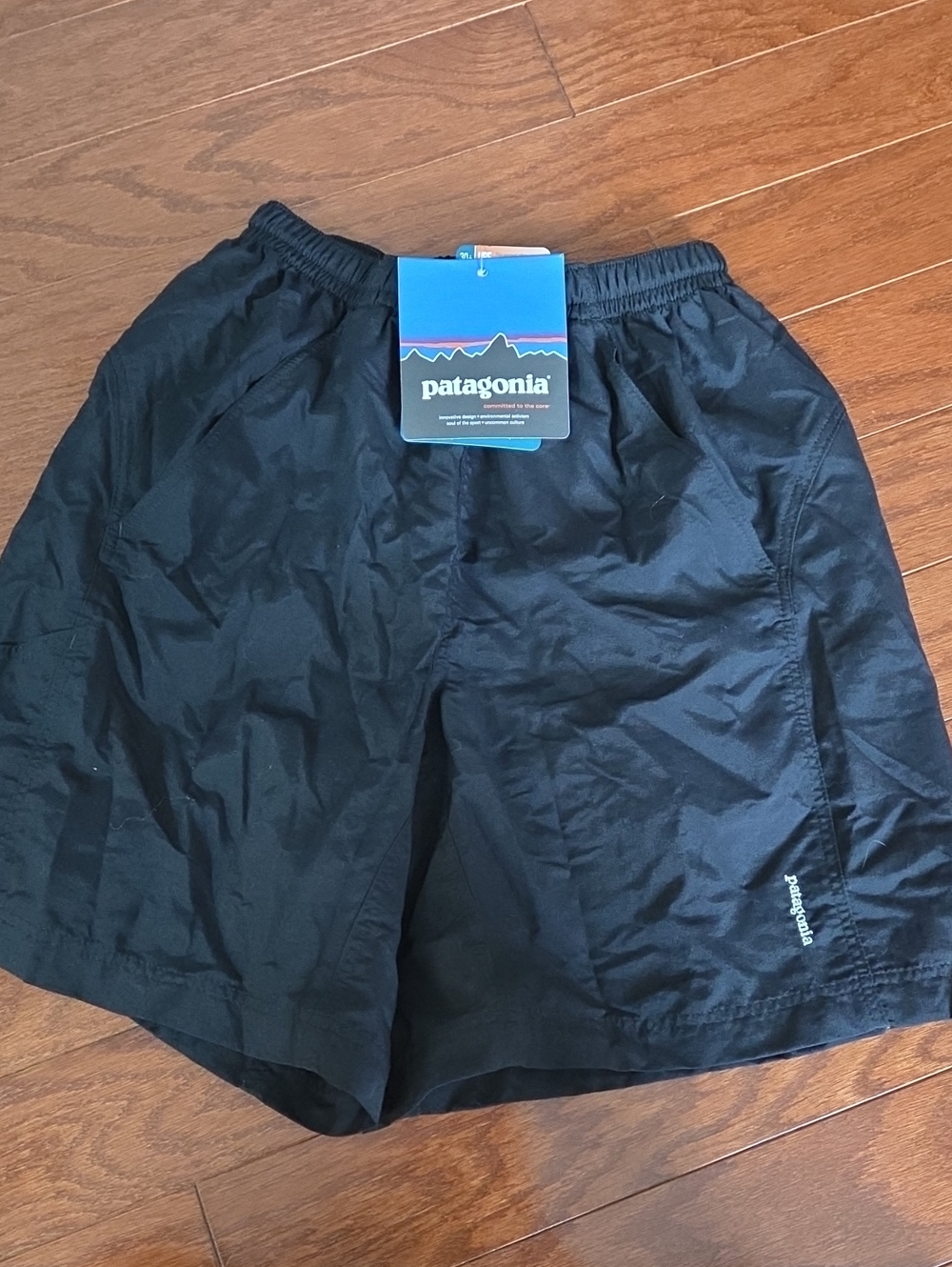 Patagonia Womens Black Athletic UPF 30+ Shorts with Elastic Waist Size XS